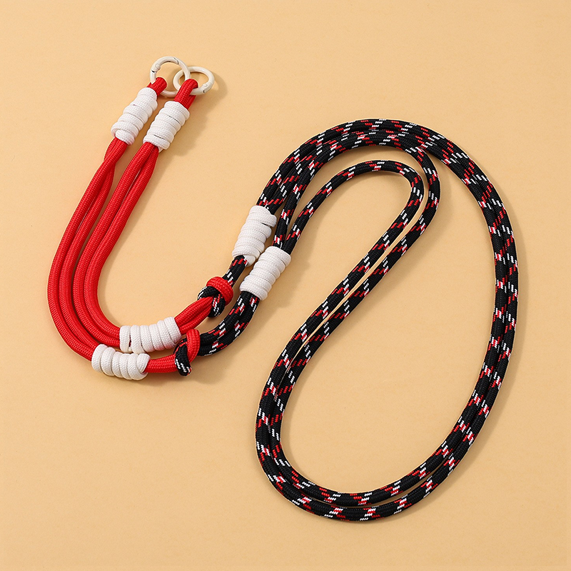 Custom Color Block Braided Phone Crossbody Strap, Adjustable Patchwork Phone Lanyard for Cell Phone Case Decor