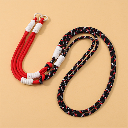 Custom Color Block Braided Phone Crossbody Strap, Adjustable Patchwork Phone Lanyard for Cell Phone Case Decor