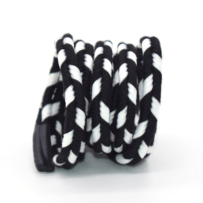 Custom 3-Strand Twisted Cotton Hemp Rope, Multi Color Braided Flat Twine Cord for Bag Decoration