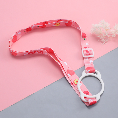 Custom Sublimation Water Bottle Strap, Kids Adjustable Drink Bottle Lanyard with Silicone Ring, Portable Crossbody Water Bottle Holder Strap