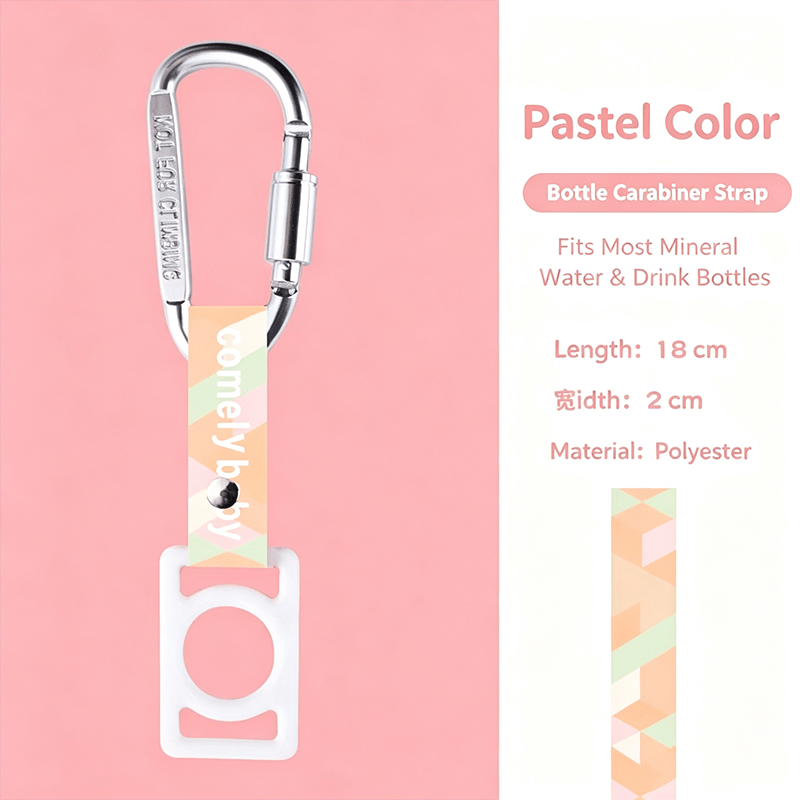 Custom Sublimation Water Bottle Lanyard with Carabiner & Silicone Loop, Portable Drink Bottle Holder Hook