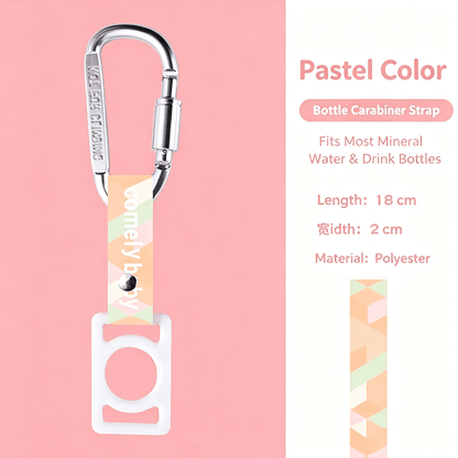 Custom Sublimation Water Bottle Lanyard with Carabiner & Silicone Loop, Portable Drink Bottle Holder Hook