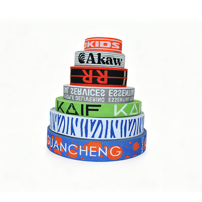 Custom Nylon Computer Jacquard Woven Logo Elastic Webbing Strap