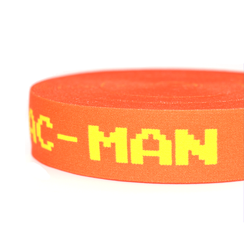 Custom Jacquard Printed Elastic Webbing, Logo Custom Nylon Elastic Strap For Garment Accessories