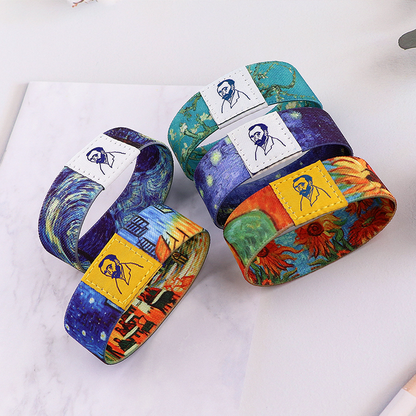 Custom Sublimation Elastic Wristband, Printed Fabric Stretch Bracelet for Events Party