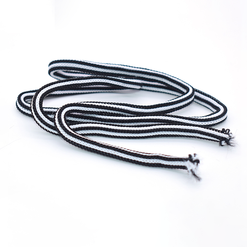 Custom Knitted Round Drawstring Cord, Polyester Knit Rope for Hoodie Garment Bag Accessories OEM