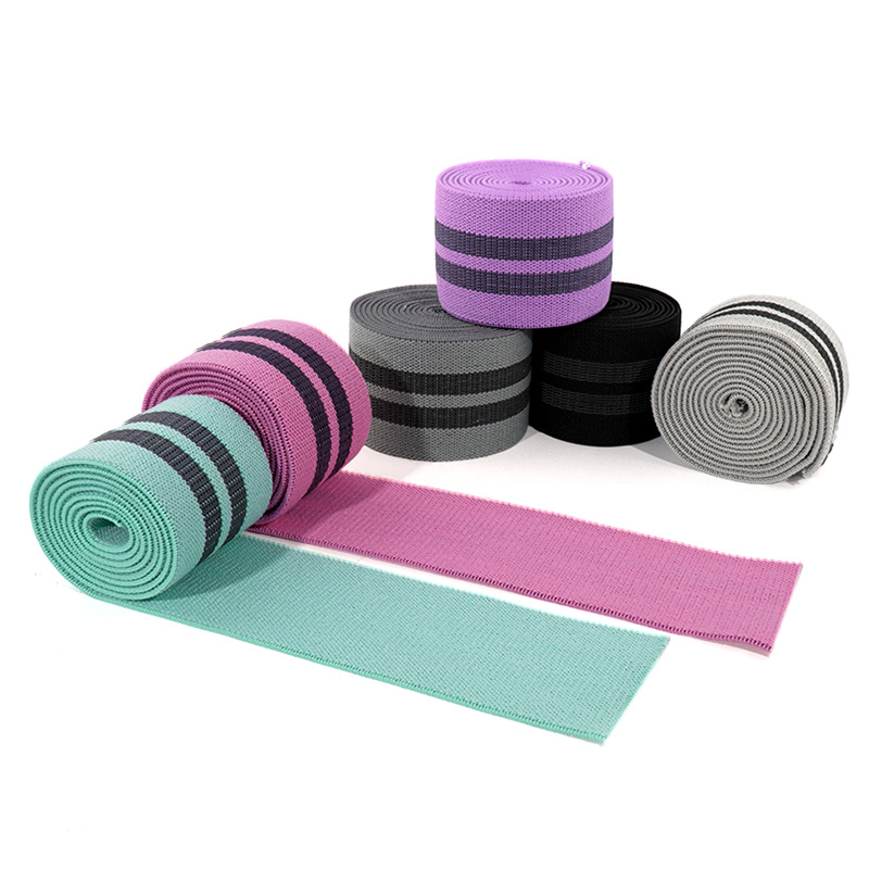 Custom Anti-Slip Latex Yoga Resistance Band, Printed Elastic Hip Exercise Band for Fitness Glute Training