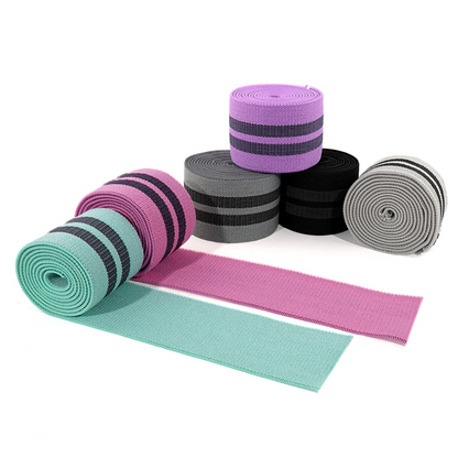 Custom Anti-Slip Latex Yoga Resistance Band, Printed Elastic Hip Exercise Band for Fitness Glute Training