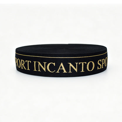 Custom Jacquard Printed Elastic Webbing Band, Logo Jacquard Elastic Tape for Garment Underwear Accessories