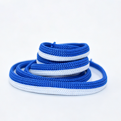 Custom Striped Hollow Knit Drawstring, Tubular Polyester Cord for Hoodie & Garment OEM
