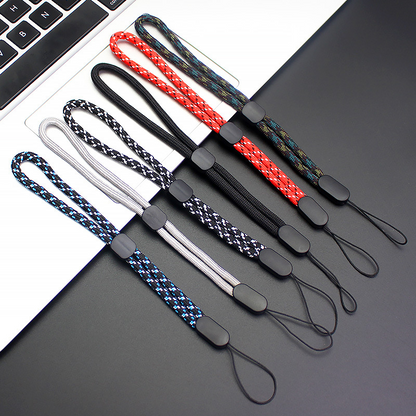Adjustable Short Wrist Lanyard Polyester Phone Strap For Key UPU Case Charm