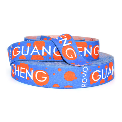 Custom Nylon Computer Jacquard Woven Logo Elastic Webbing Strap