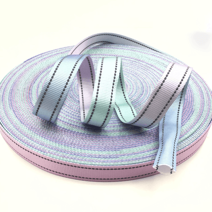 Custom Gradient Polyester Webbing,Heat Transfer Printed Solid Hollow Webbing Strap for Pet Harness,Bags,Luggage,Garment Accessories