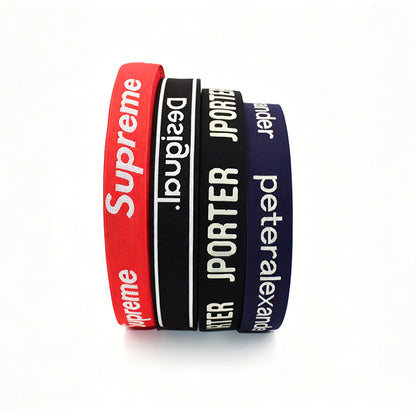 Jacquard Elastic Band Custom Logo Printed Elastic Webbing
