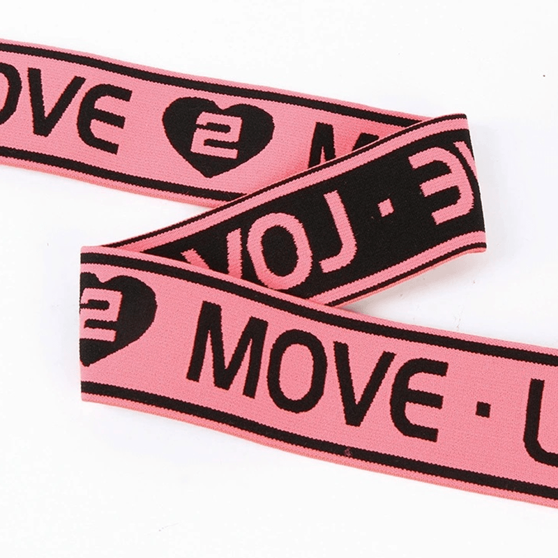 Custom Jacquard Elastic Band, Printed Polyester High Stretch Elastic Webbing, Logo Custom Elastic Strap For Garment, Underwear, Bag`