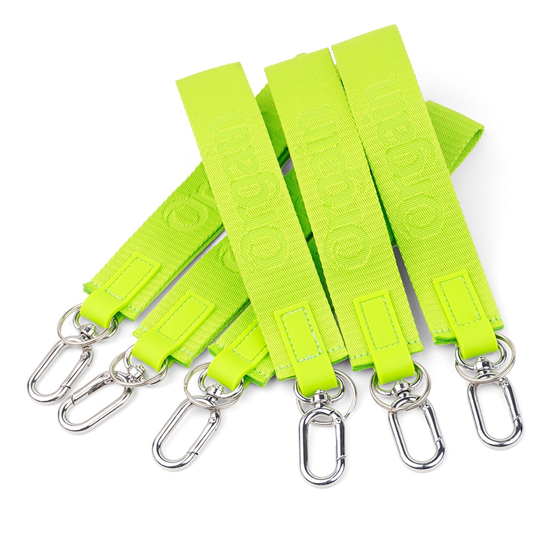 Custom Jacquard Key Lanyard, Printed Logo Wrist Strap with Metal Clasp OEM