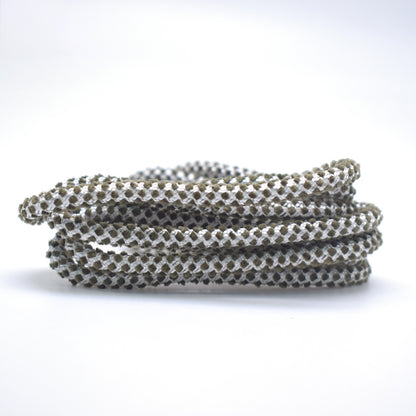 Custom Dot Pattern Braided Drawstring Cord, Two-Tone Spotted Woven Rope for Bags Garment