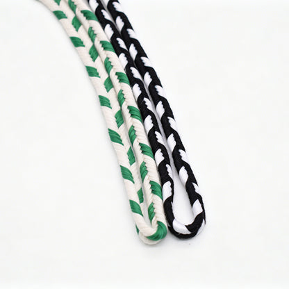 Custom 3-Strand Twisted Cotton Hemp Rope, Multi Color Braided Flat Twine Cord for Bag Decoration