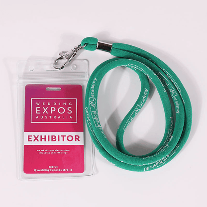 Custom Jacquard Logo Lanyard | Woven Pattern Neck Strap for ID Badge, Phone & Exhibition Events