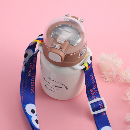 Custom Sublimation Water Bottle Strap, Kids Adjustable Drink Bottle Lanyard with Silicone Ring, Portable Crossbody Water Bottle Holder Strap
