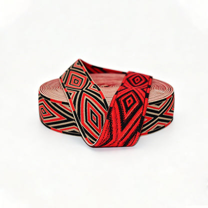 Custom Printed Jacquard Polyester High‑Elastic Woven Elastic Webbing Strap