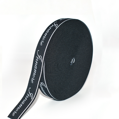 Custom Jacquard Nylon Elastic Webbing, Woven Logo Stretch Strap for Hat Garment Bag Accessories