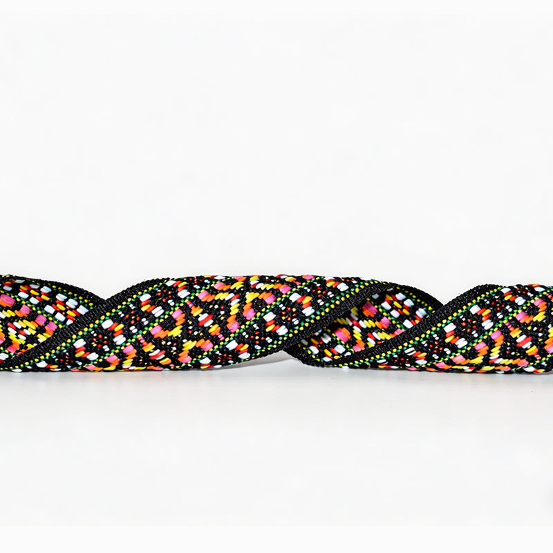 Jacquard Colorful Polyester Webbing Strap Custom Printed Webbing For Bag Lanyard Handle
