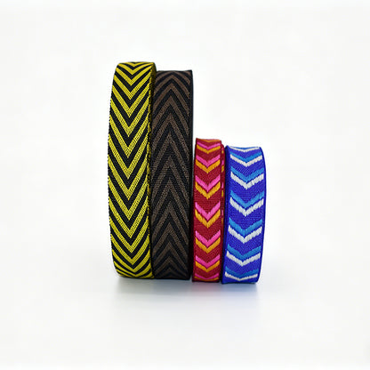 Herringbone Polyester Webbing Strap Custom Color Jacquard Webbing For Bag Lanyard Handle