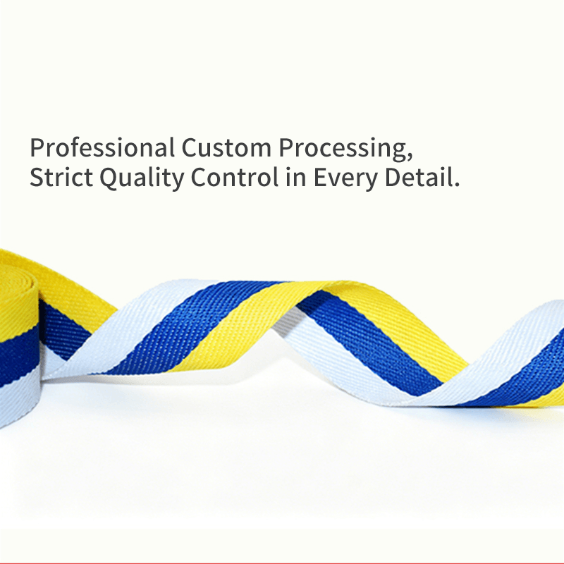 Custom Jacquard Polyester Webbing Strap, Personalized Printed Logo Colorful Ribbon For Accessories