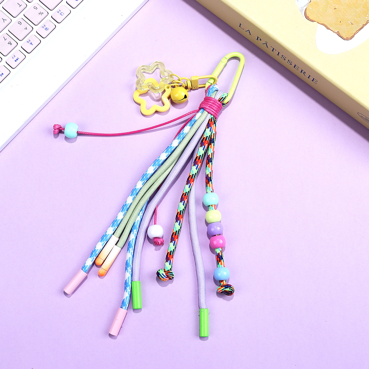 Custom Color Beaded Braided Tassel Keychain Handbag Backpack Decor Pendant
