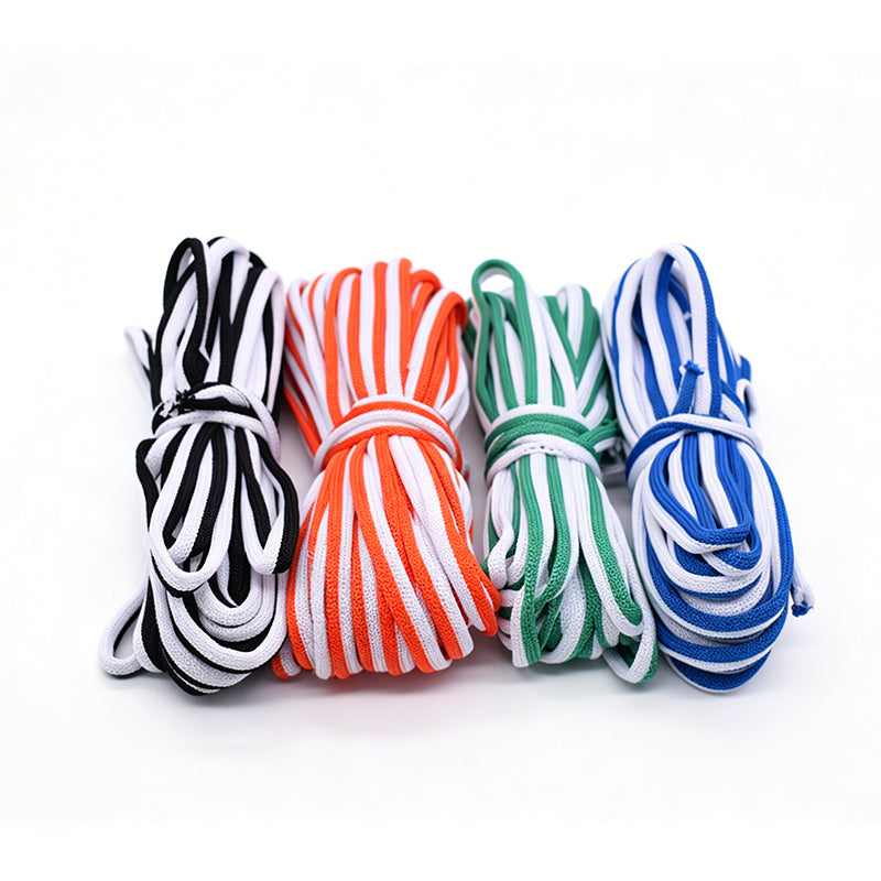 Custom Striped Hollow Knit Drawstring, Tubular Polyester Cord for Hoodie & Garment OEM