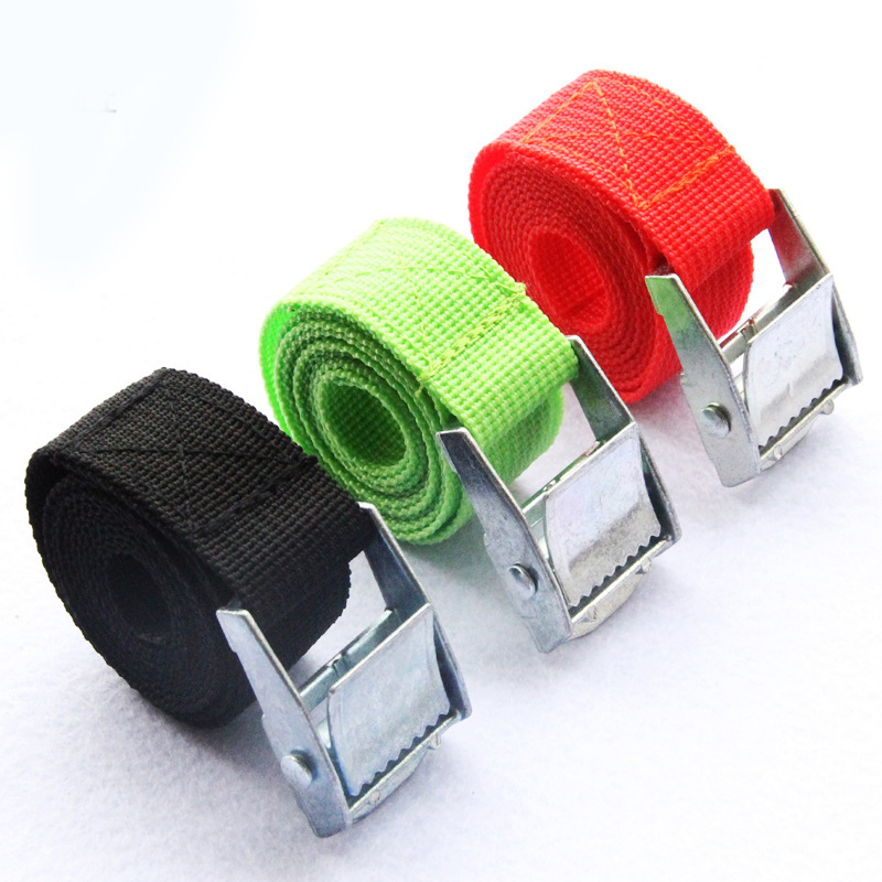 Custom OEM Polyester Cargo Lashing Strap Adjustable Luggage Binding Belt With Cam Buckle Custom Logo Color Length