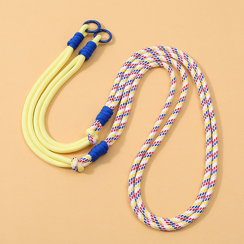 Custom Color Block Braided Phone Crossbody Strap, Adjustable Patchwork Phone Lanyard for Cell Phone Case Decor