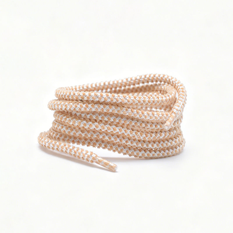 Custom Dot Pattern Braided Drawstring Cord, Two-Tone Spotted Woven Rope for Bags Garment