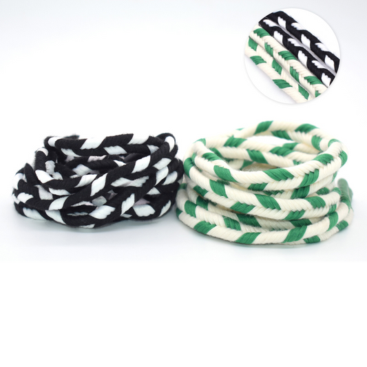 Custom 3-Strand Twisted Cotton Hemp Rope, Multi Color Braided Flat Twine Cord for Bag Decoration