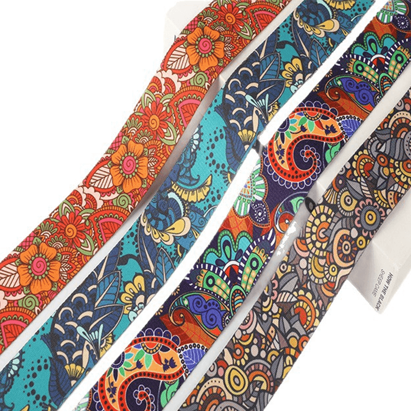 Custom Sublimation Printed Webbing Strap, Ethnic Pattern Polyester Shoulder Strap