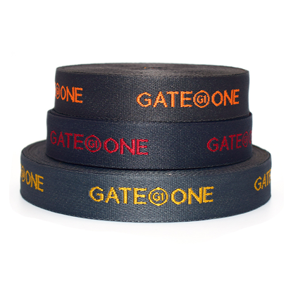 Custom Jacquard Woven Webbing Strap, Personalized Brand Logo Polyester Ribbon