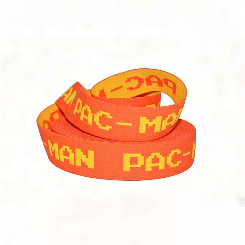 Custom Jacquard Printed Elastic Webbing, Logo Custom Nylon Elastic Strap For Garment Accessories