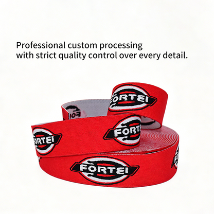 Custom Jacquard Nylon Elastic Webbing, Woven Logo Stretch Strap for Hat Garment Bag Accessories
