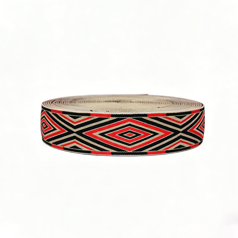 Custom Printed Jacquard Polyester High‑Elastic Woven Elastic Webbing Strap