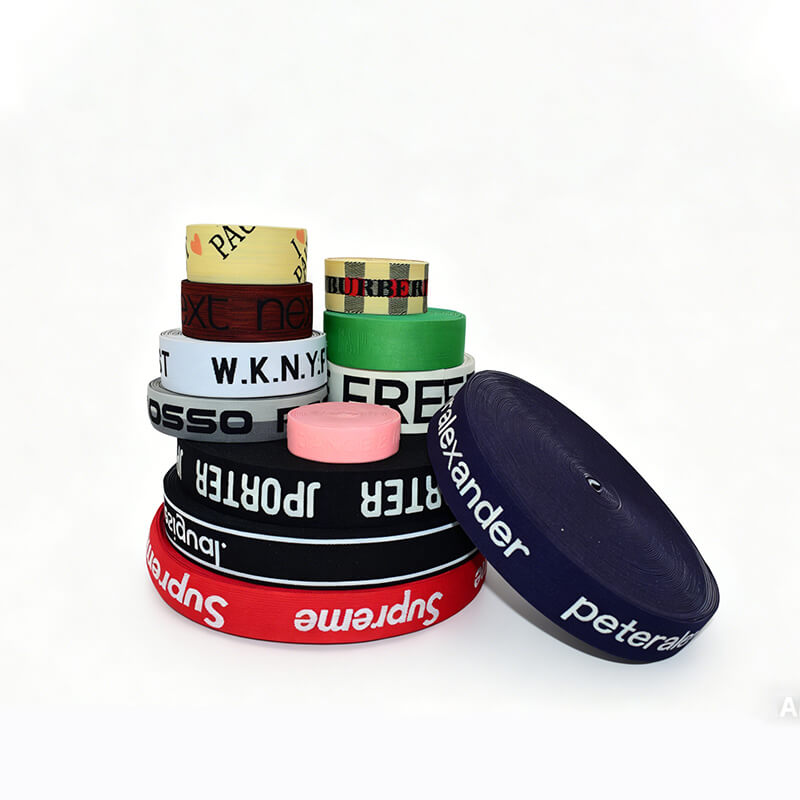 Custom Logo Jacquard Elastic Webbing Strap, Personalized‑Printed Elastic Ribbon