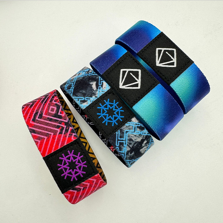 Custom Sublimation Elastic Wristband, Printed Fabric Stretch Bracelet for Events Party