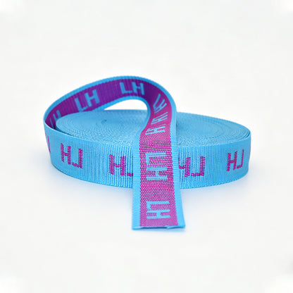 Custom Jacquard Woven Webbing Strap, Personalized Brand Logo Polyester Ribbon