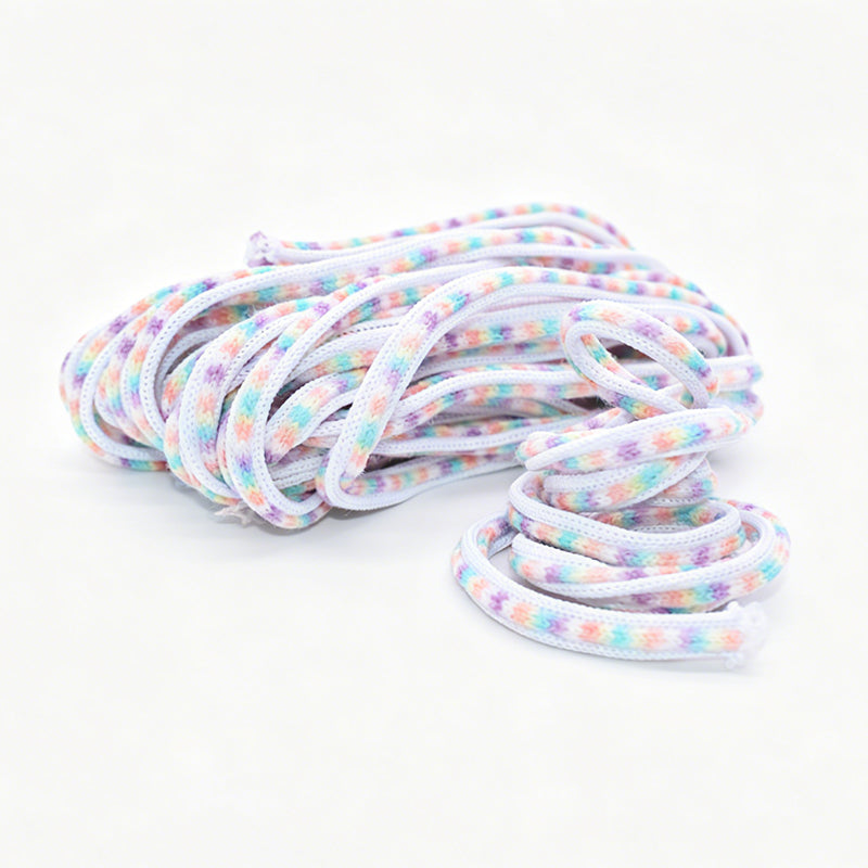 Custom Knitted Round Drawstring Cord, Polyester Knit Rope for Hoodie Garment Bag Accessories OEM