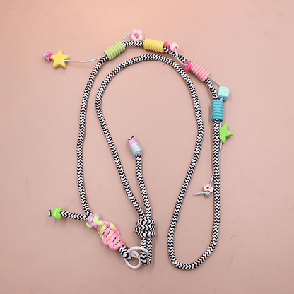 Adjustable Beaded Crossbody Strap, Cute Handmade Bead Lanyard for Phone, Water Bottle Bag & Doll Decor Pendant