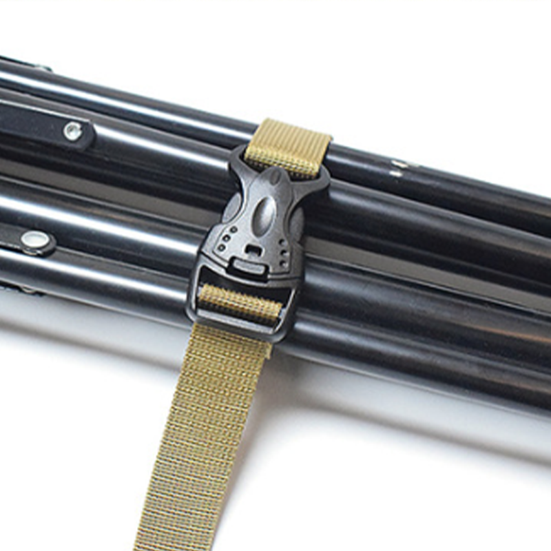 Custom Outdoor Double Safety Buckle Luggage Binding Strap Adjustable Polyester Webbing Travel Cargo Lashing Strap OEM Custom Logo Color Length