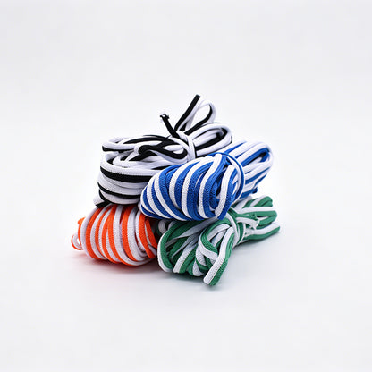 Custom Striped Hollow Knit Drawstring, Tubular Polyester Cord for Hoodie & Garment OEM