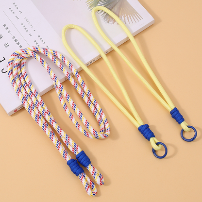 Custom Color Block Braided Phone Crossbody Strap, Adjustable Patchwork Phone Lanyard for Cell Phone Case Decor
