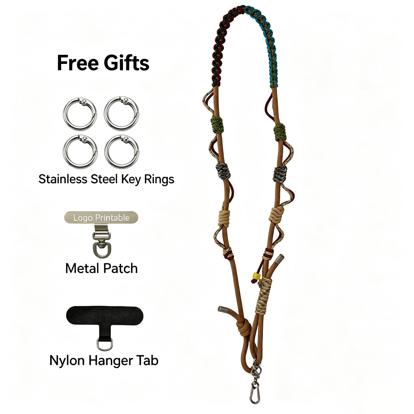 Multifunctional Outdoor Crossbody Lanyard, Adjustable Anti-Lost Strap for Phone & Camera