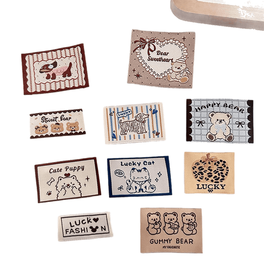 Custom Cartoon Woven Labels | Cute Pattern Garment Woven Tags